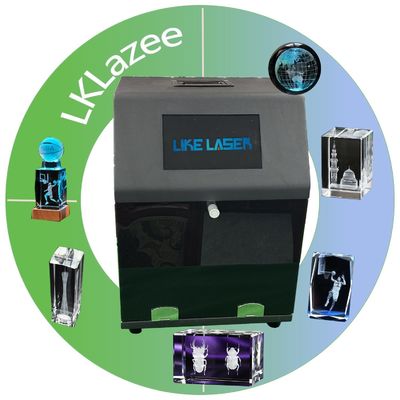 LK-IS-3DA 100000h Macchina per incidere di blocchi di vetro cristallo con foto verde 3D a vita mini laser 100000h