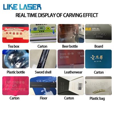 Macchina di marcatura laser a onde continue di CO2 per la produzione rapida in linea di etichette in plastica