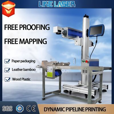 Fibra in linea macchina di marcatura laser volante per filo di tubo PVC formato grafico supportato Plt