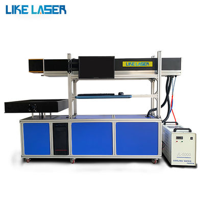 80W 100W 130W CO2 Galvo Laser Marking Machine per incisione in cristallo di tubi di vetro in ceramica